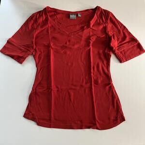 Soho New York & Company Red Short Sleeve Top - Size‎ M